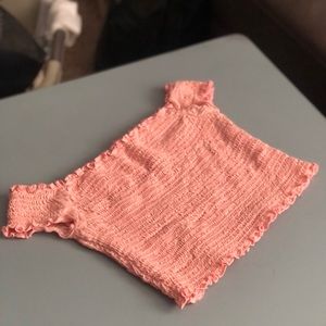 5 for $25 - Pink Off-The-Shoulder Crop Top